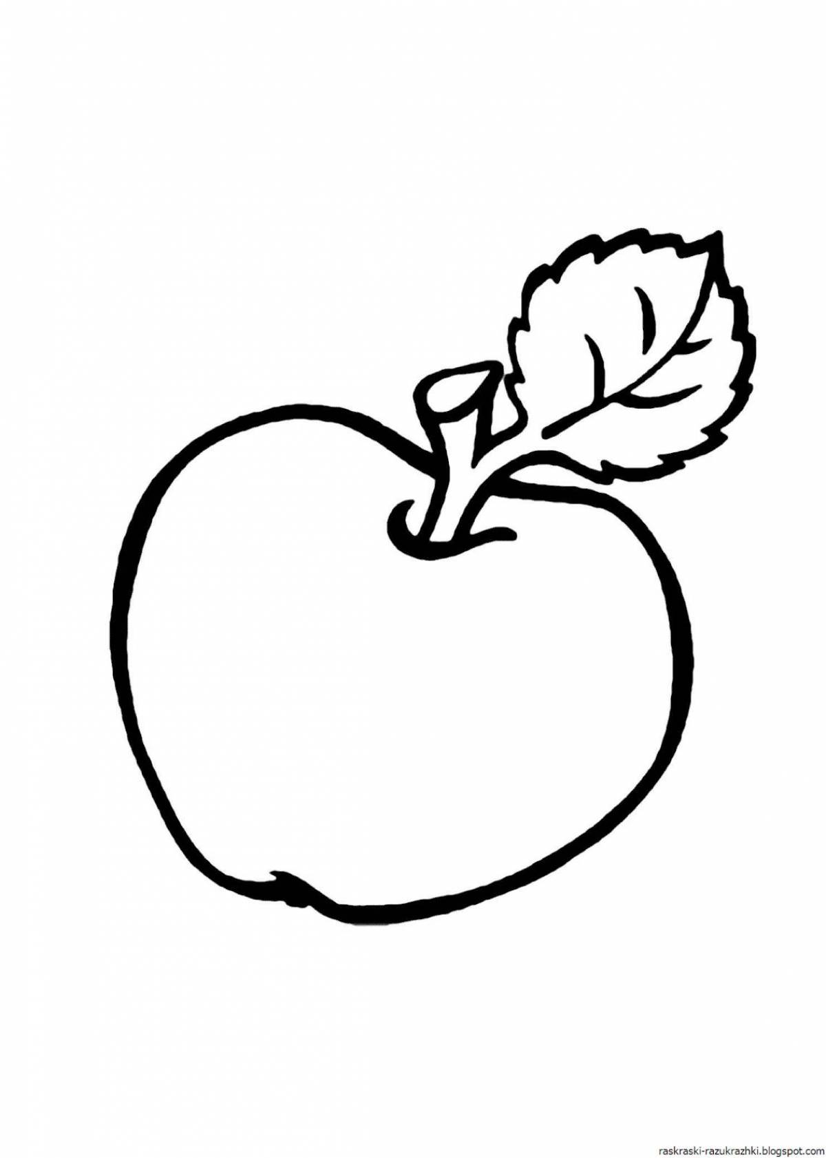 Fabulous apple coloring book for kids