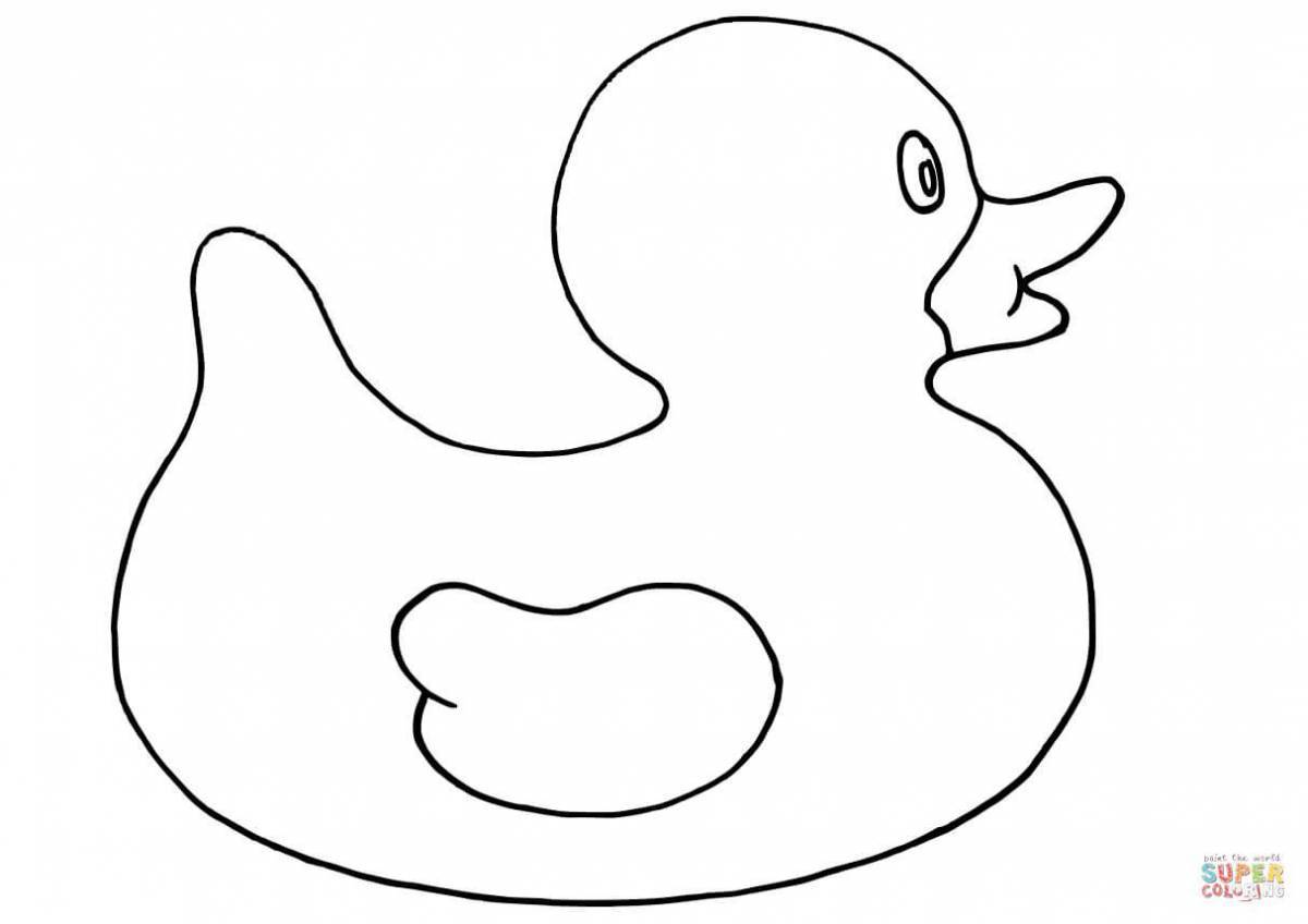 Animated coloring Dymkovo duck