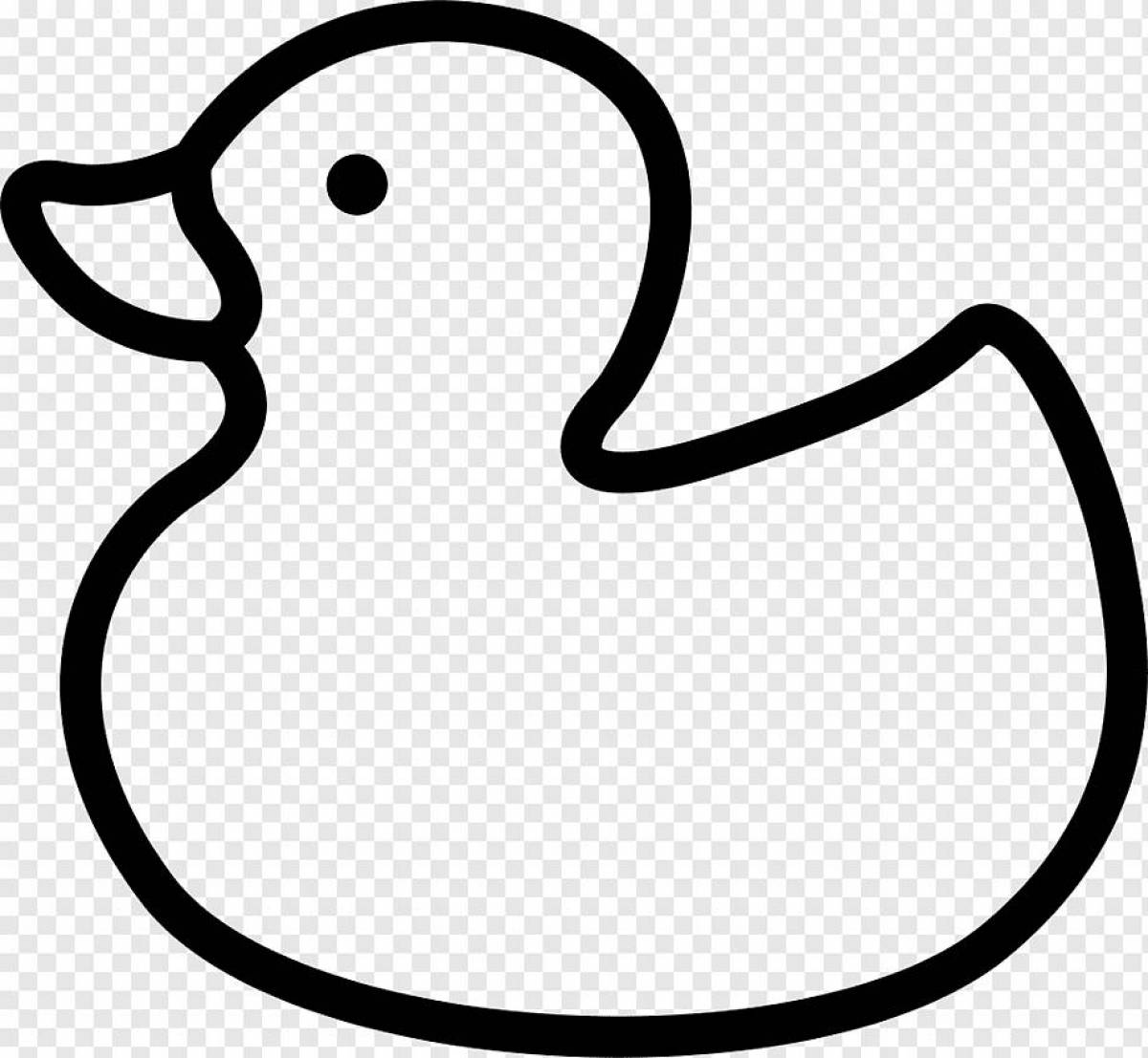 Coloring page charming Dymkovo duck