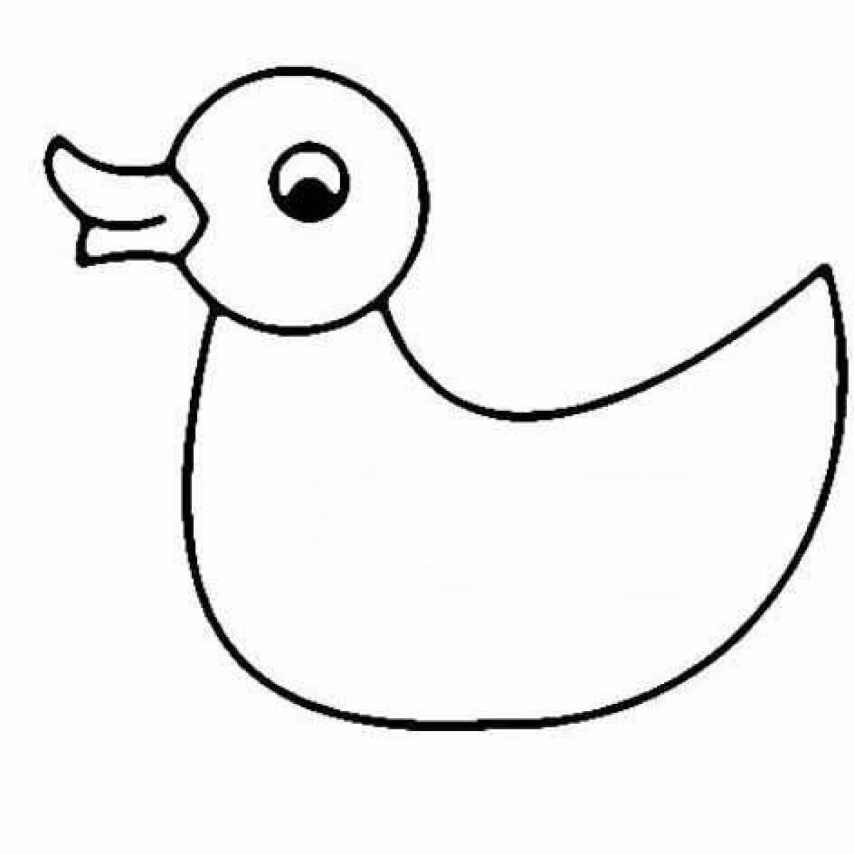 Delightful Dymkovo duck coloring book