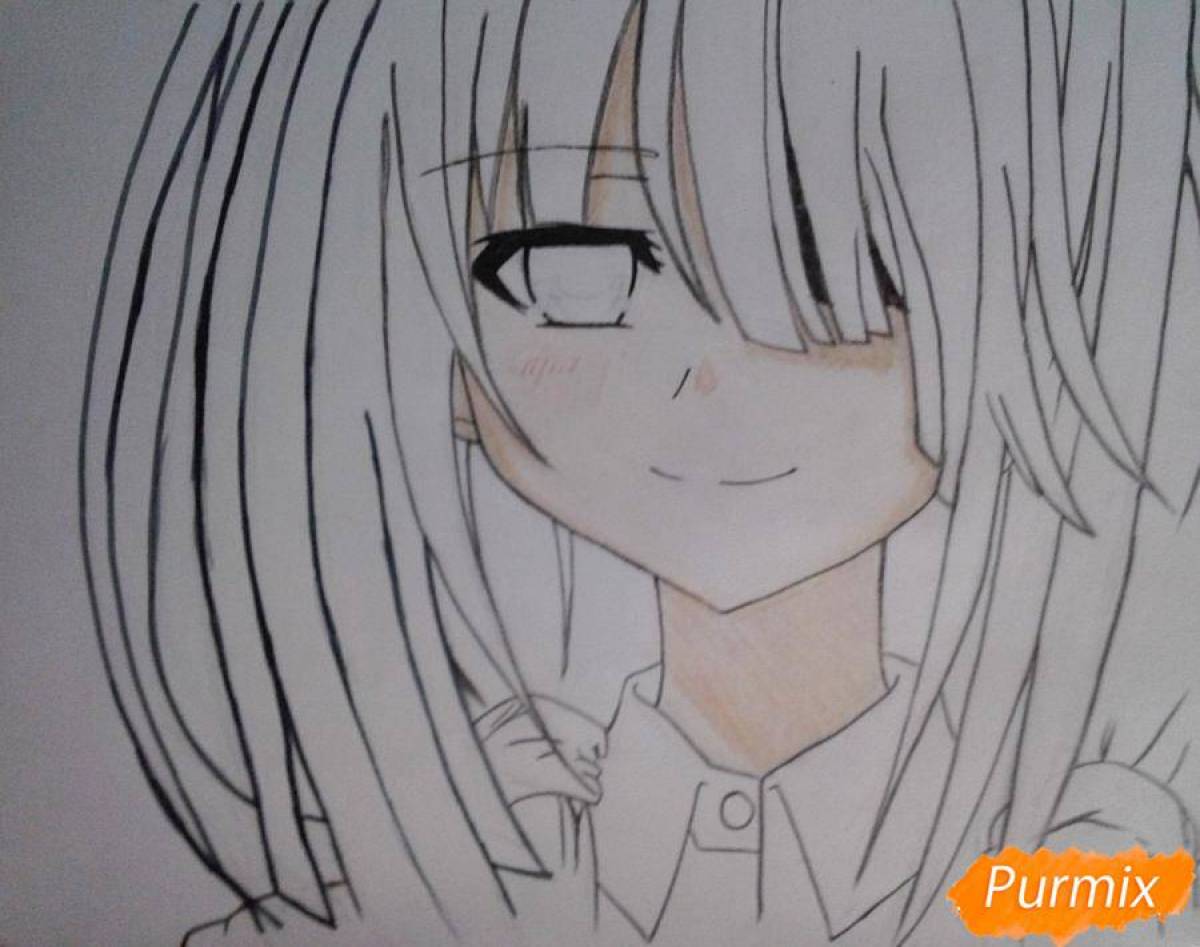 Kurumi's adorable coloring page