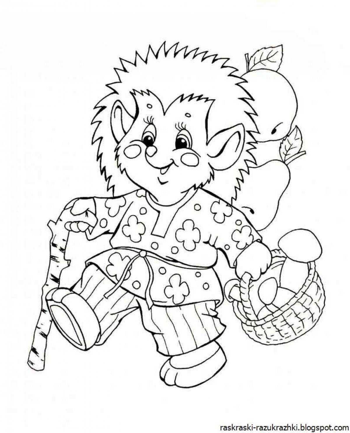 Joyful fairy tale coloring pages