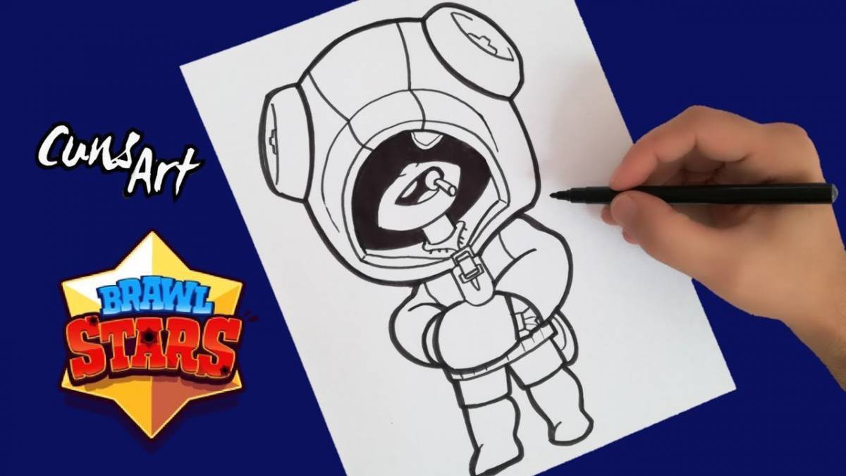 Charming brawl star coloring page
