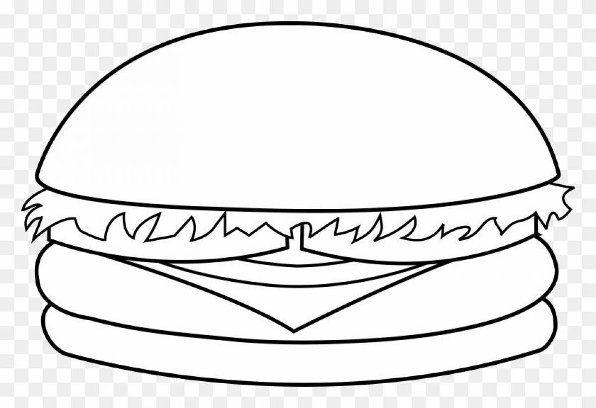 Amazing burger coloring page