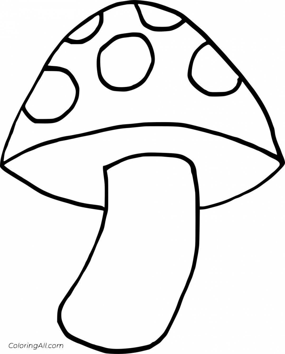 Glitter mushroom coloring pages