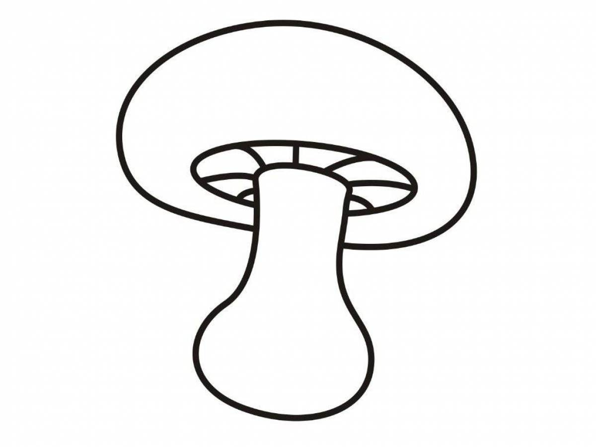 Color mushroom coloring page
