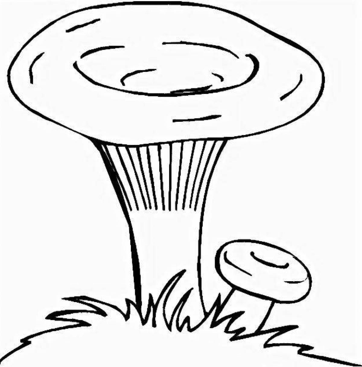 Color explosion mushroom coloring book