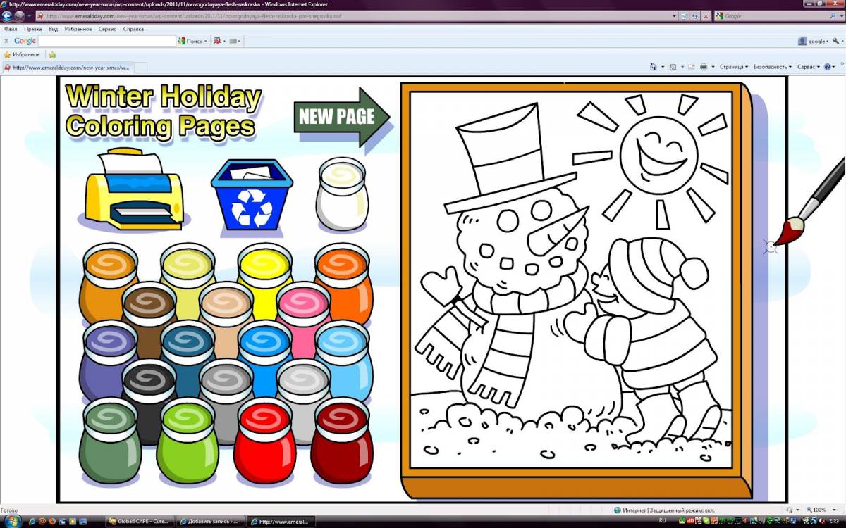 Colorful coloring game for kids
