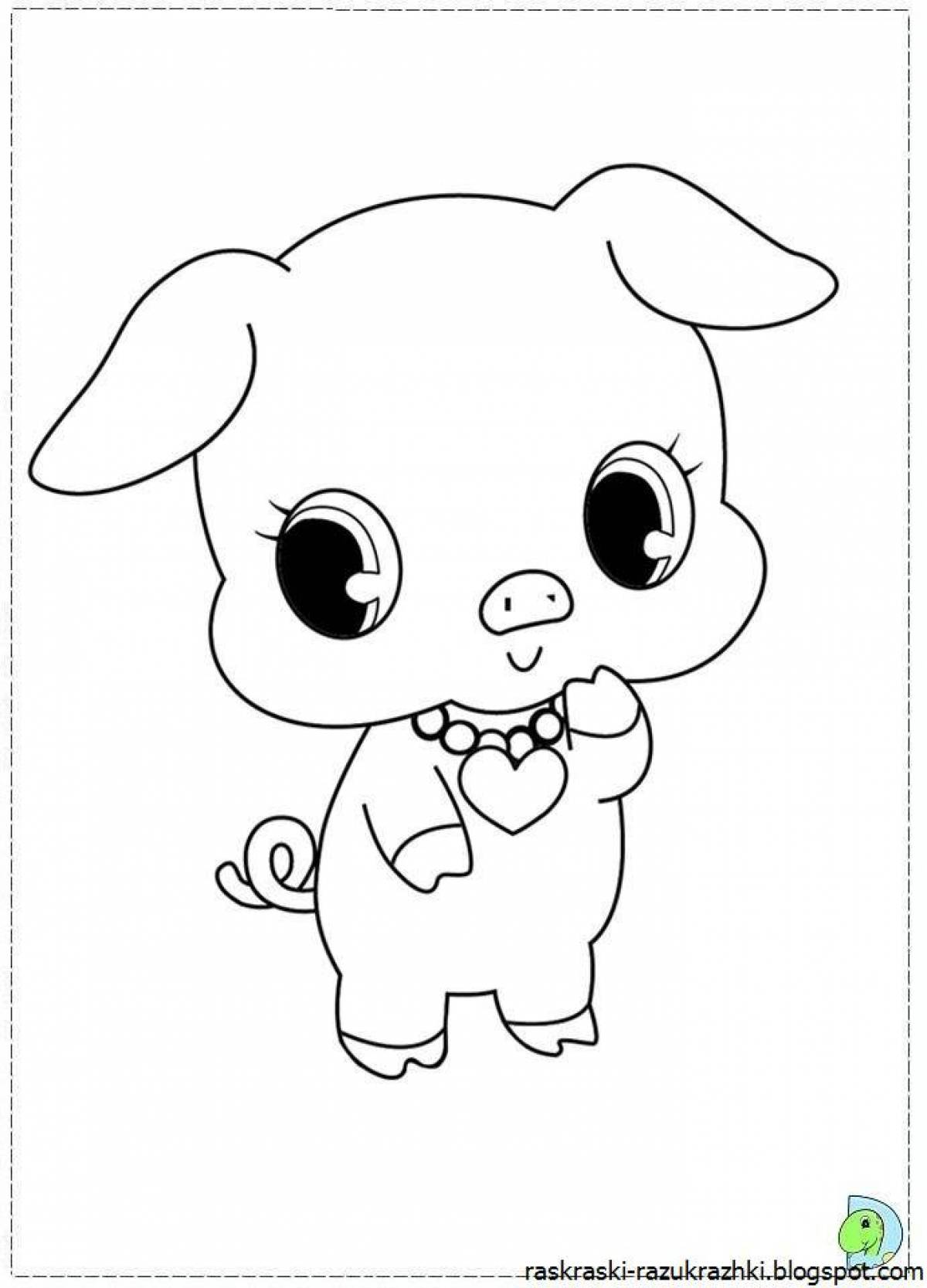 Cute-like-coloring button cute animals