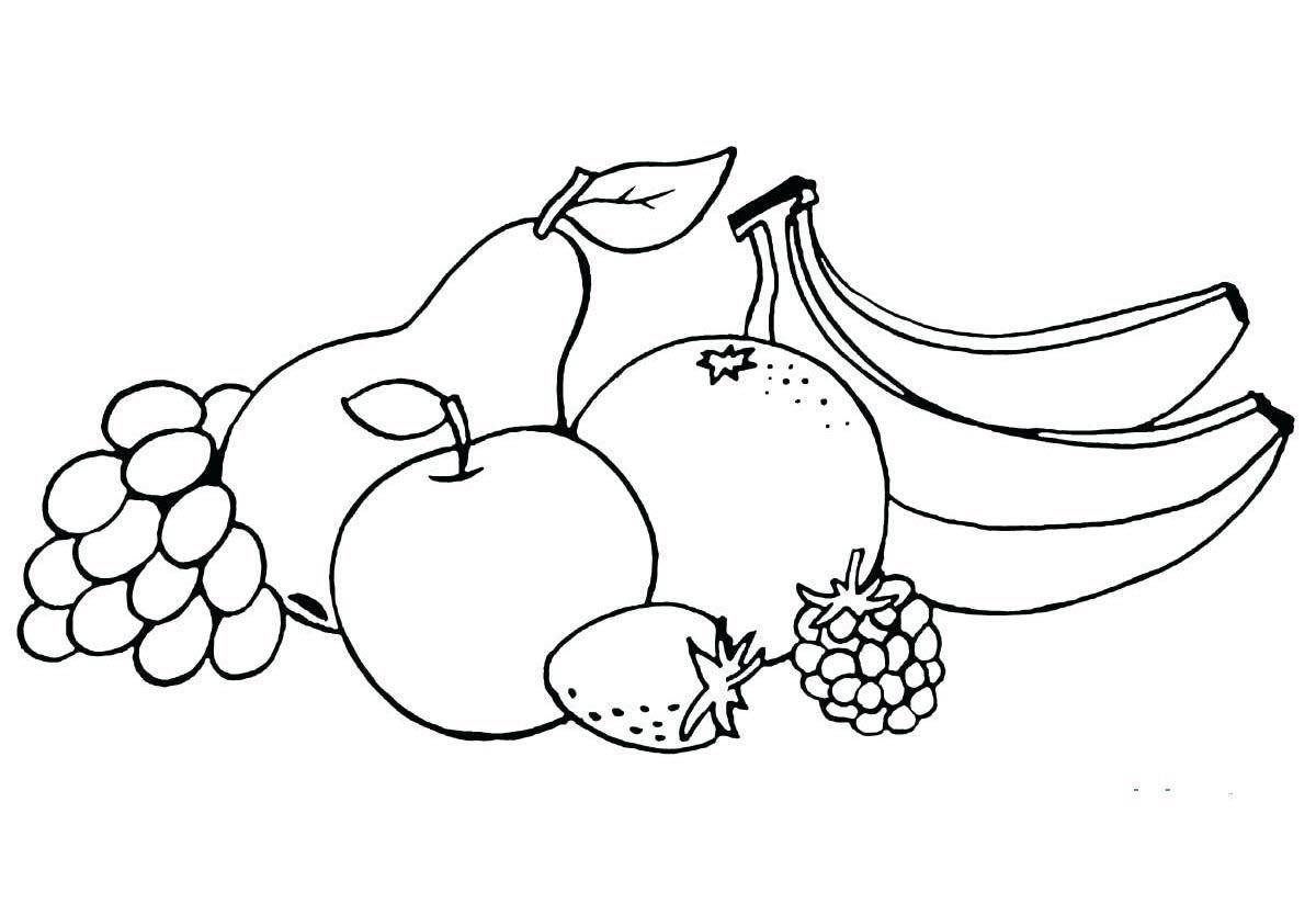 Attractive fruit coloring pages for kids
