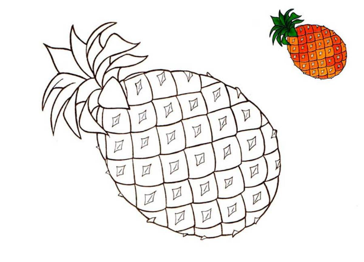 Увлекательные раскраски с фруктами для детей