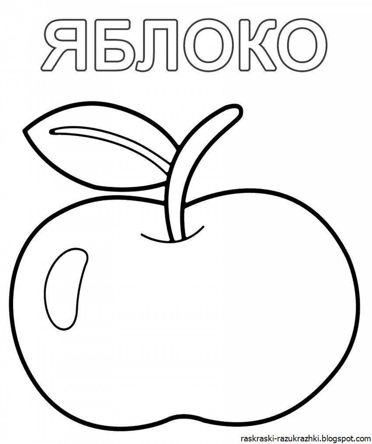 Coloring pages with fruits for kids
