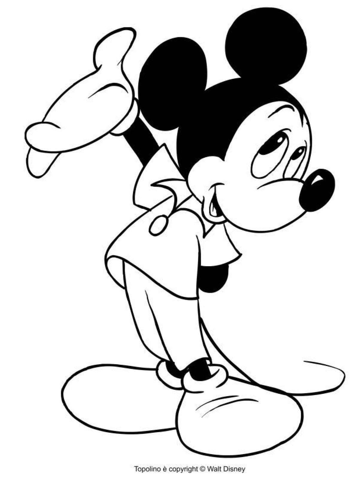 Amazing mickey mouse coloring page