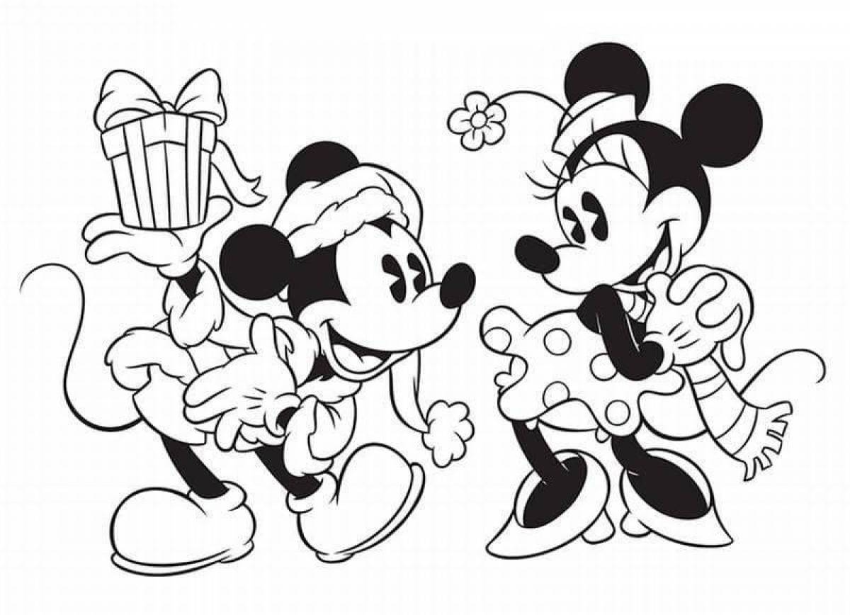 Live mickey mouse coloring page