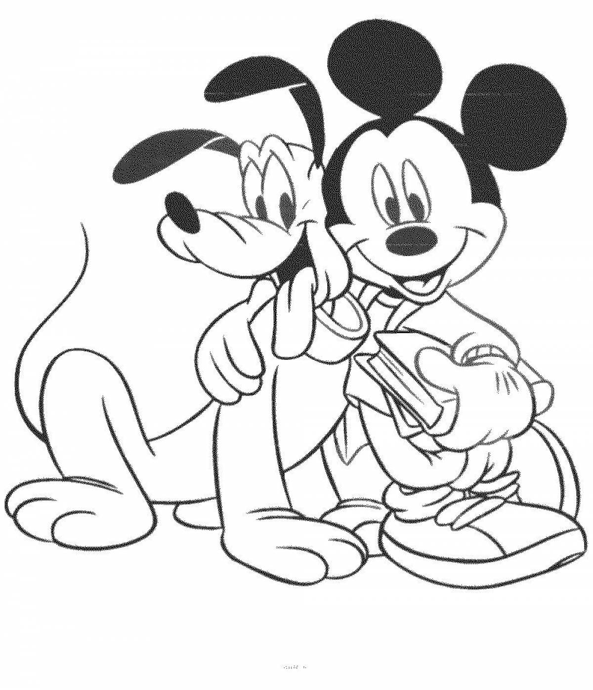 Cute mickey mouse coloring book