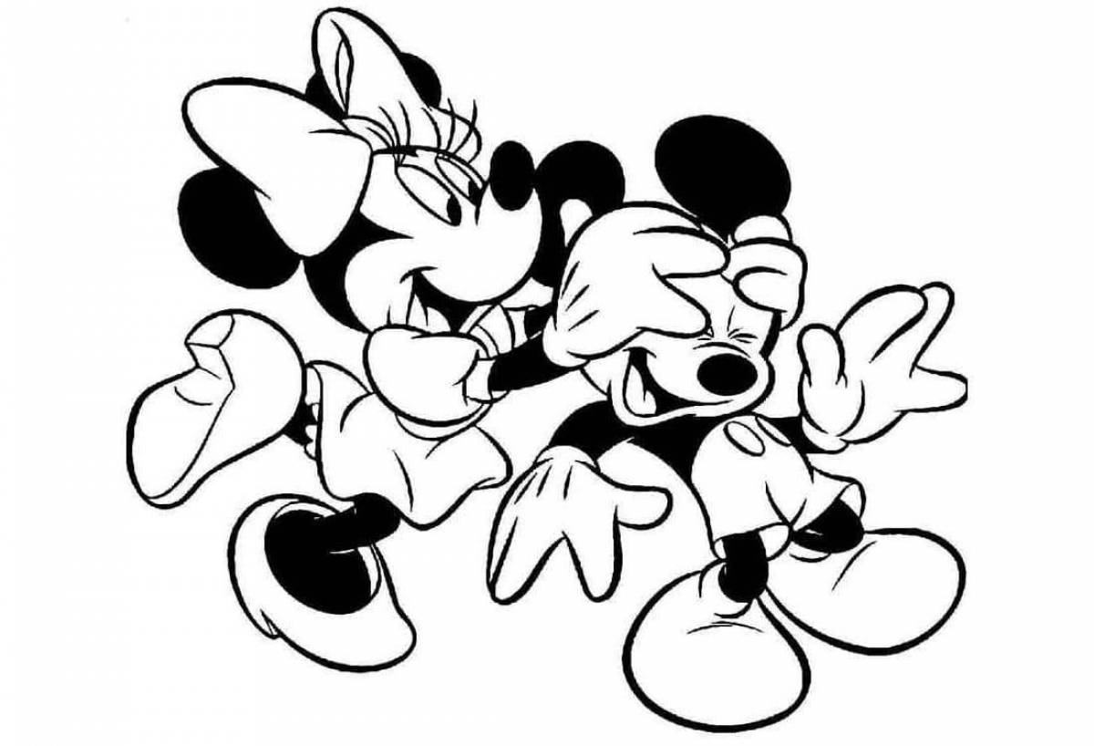 Coloring manly mickey mouse