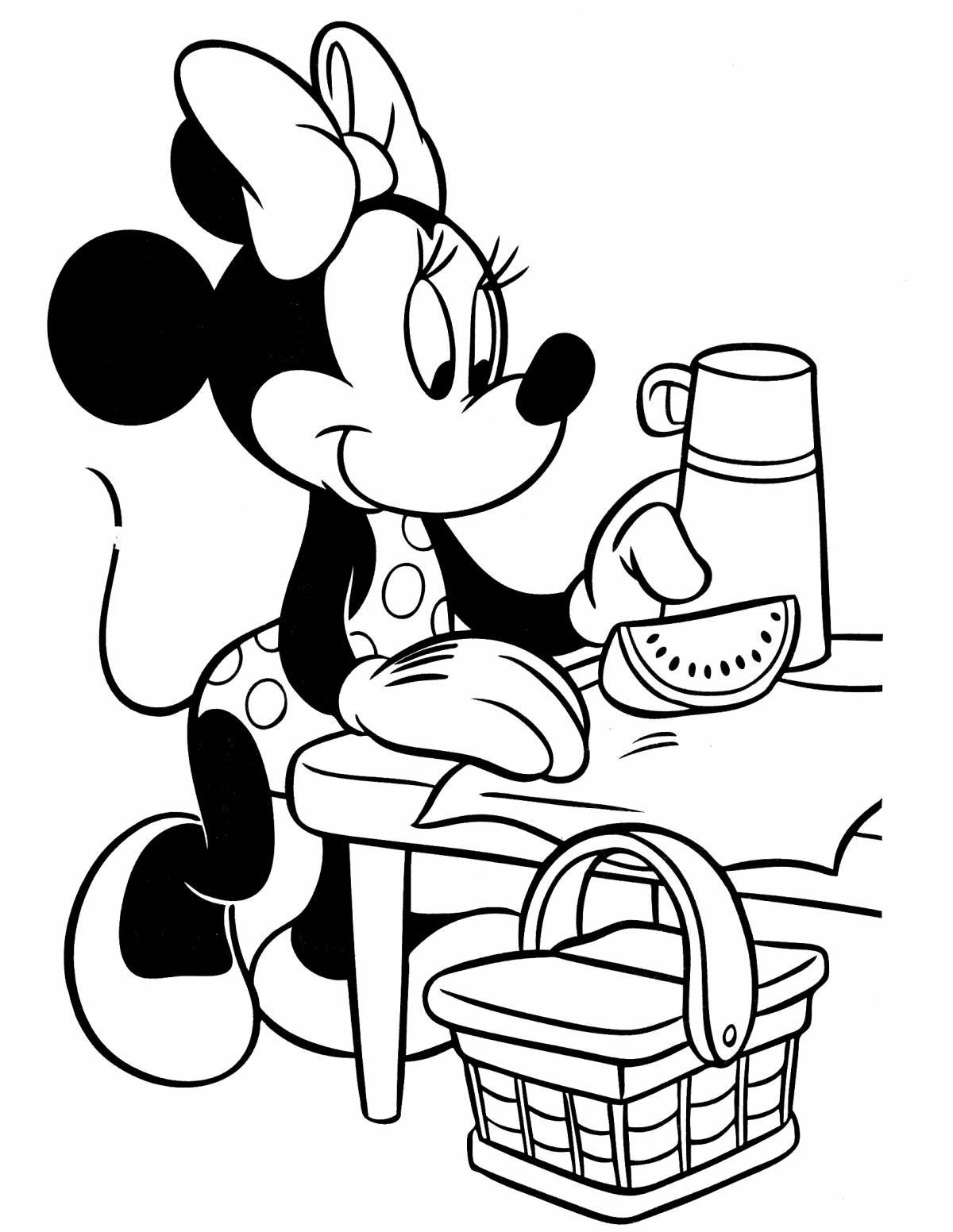 Coloring witty mickey mouse