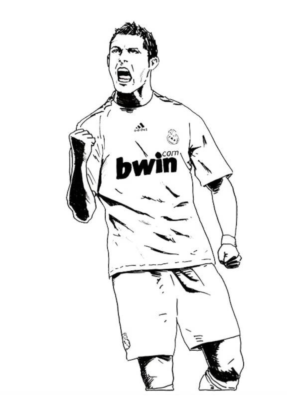 Роналдо раскраска Реал Мадрид