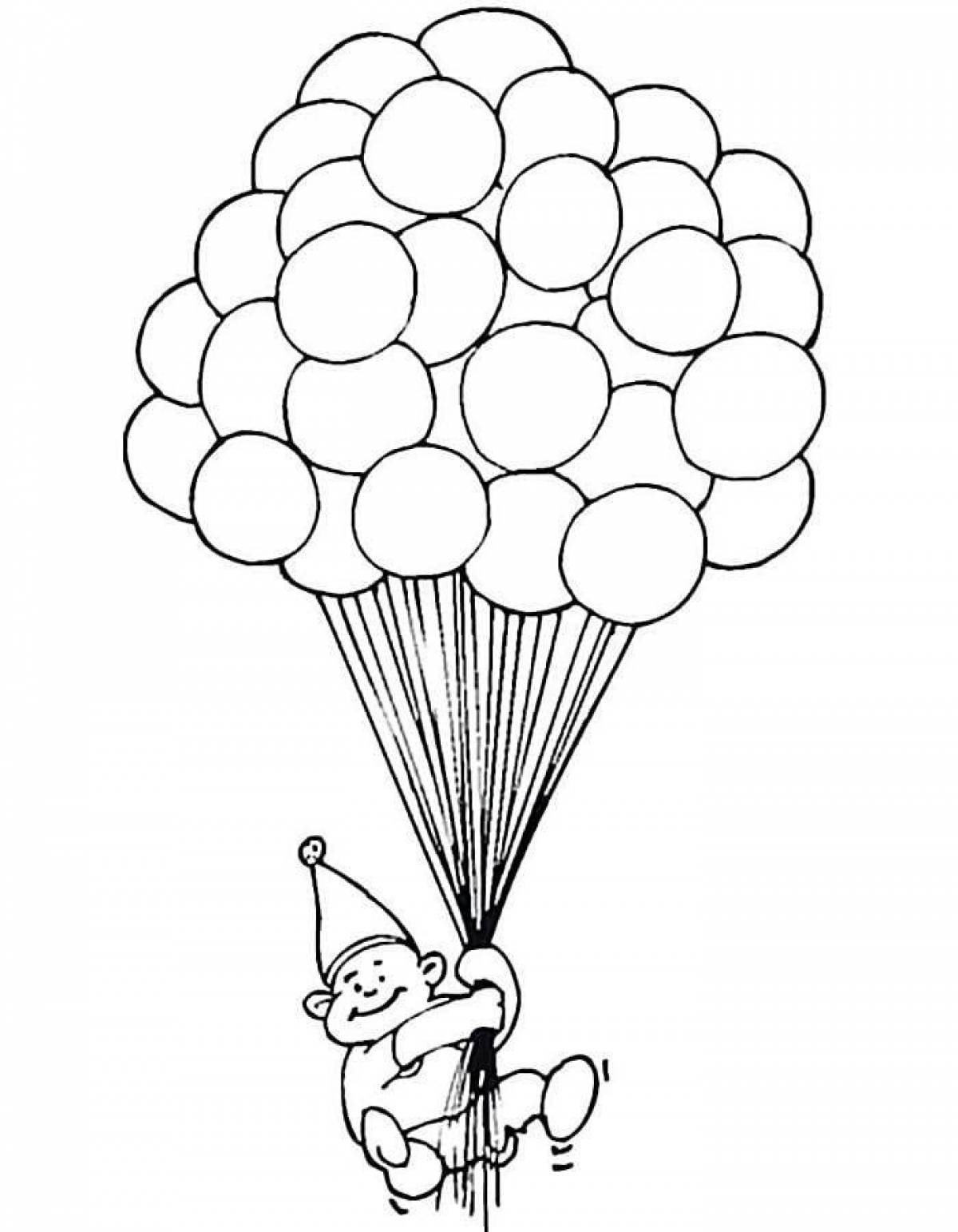 Colorful balloons coloring book