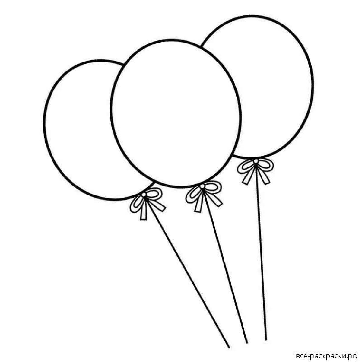 Glitter balloons coloring book
