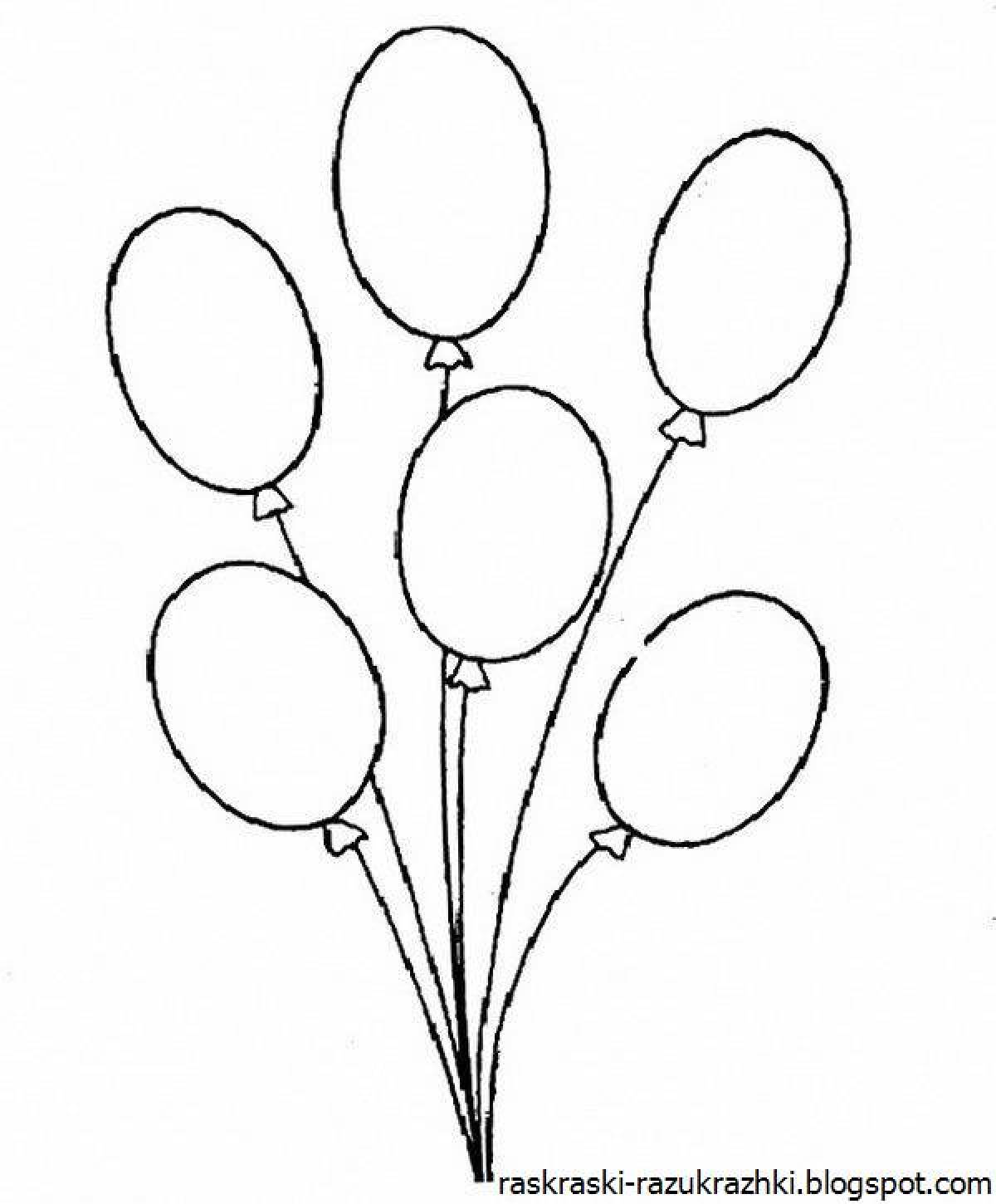 Coloring page nice balloons