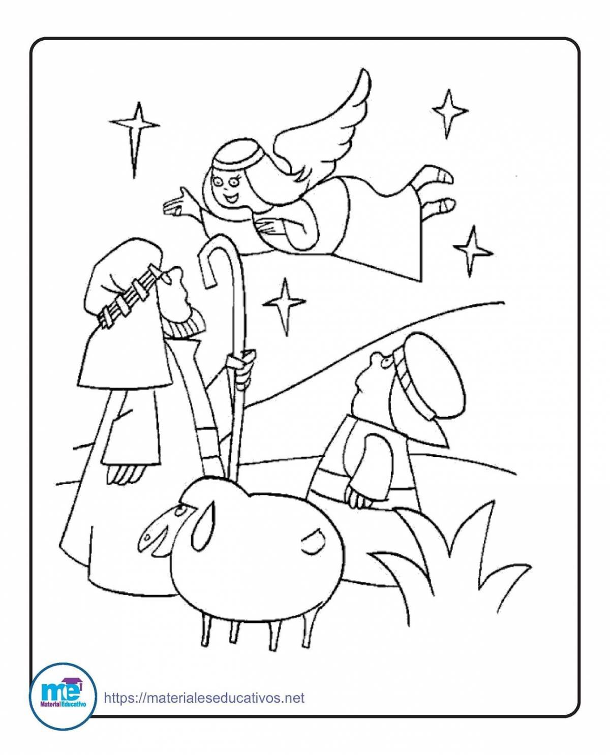 Photo Divine Christmas coloring page