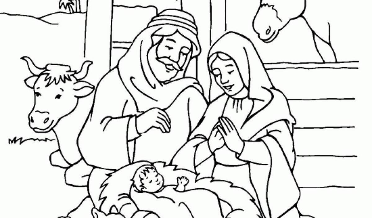 Photo Glorious christmas coloring page