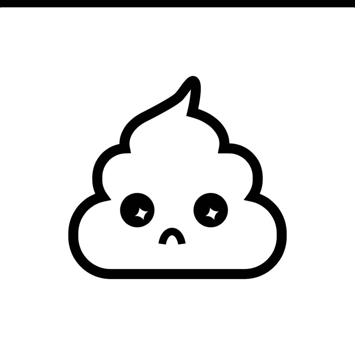 Выдающаяся страница раскраски какашек