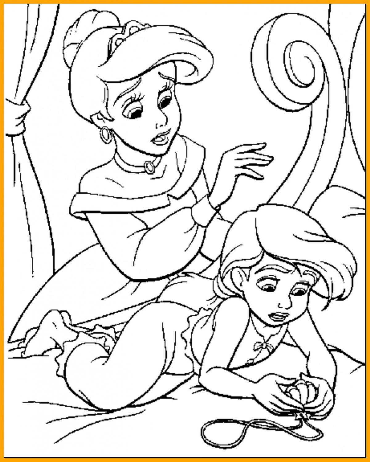 Tempting melodies coloring page