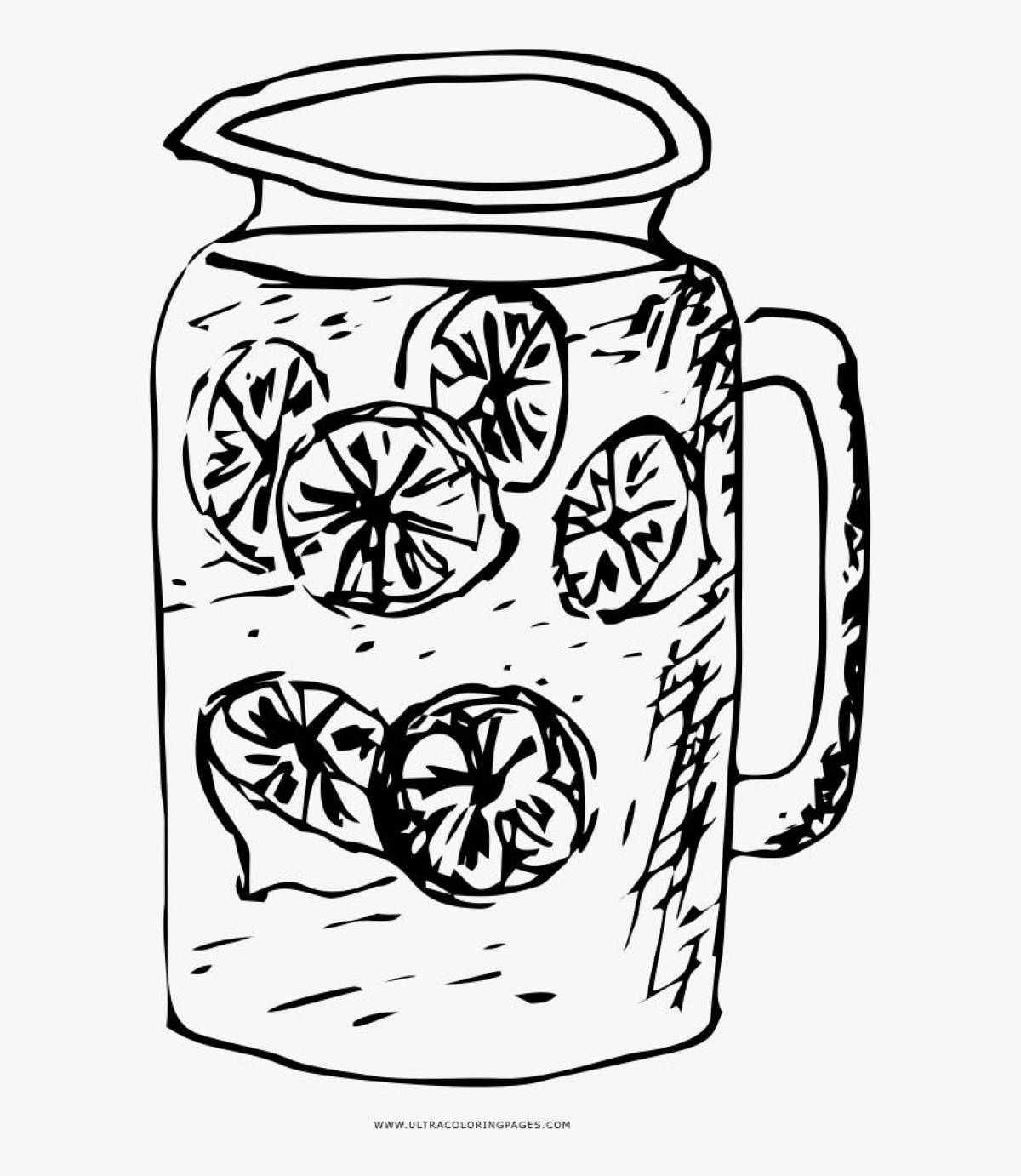 Adorable compote coloring page