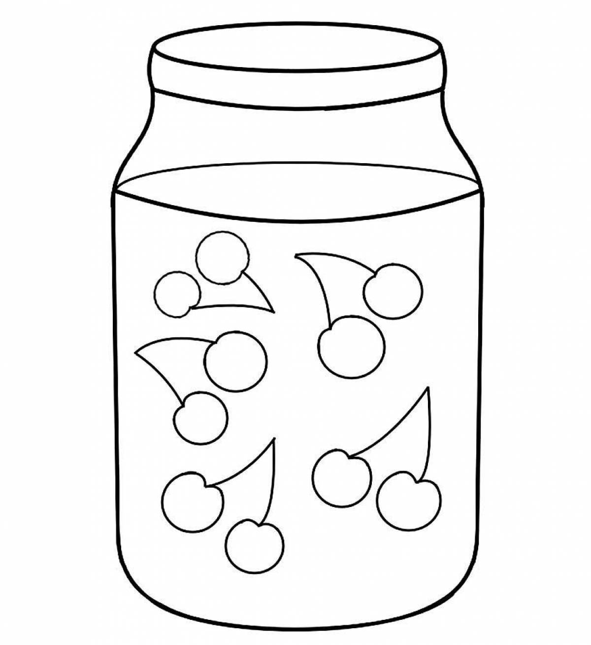 Refined compote coloring page
