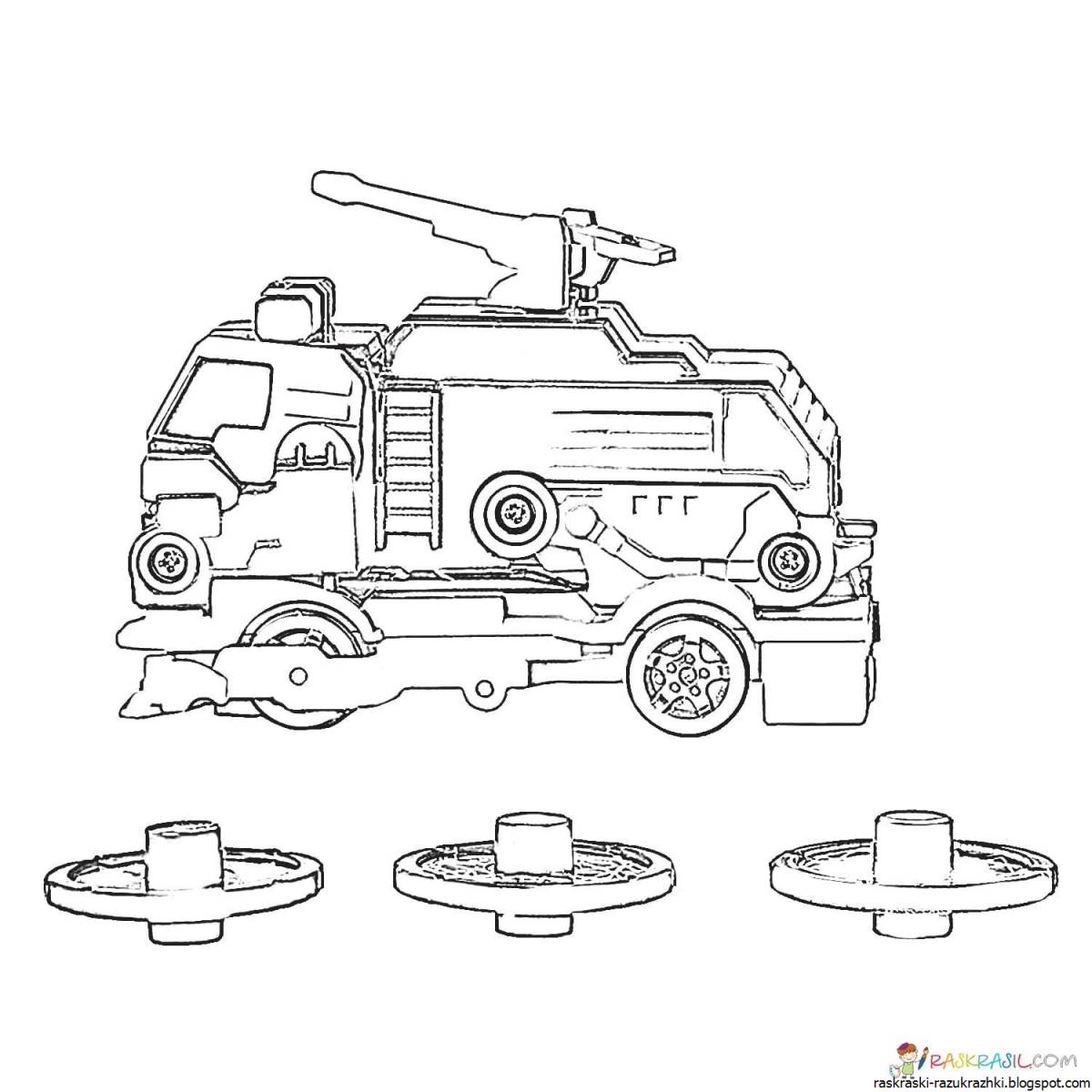 Playful screamers coloring page