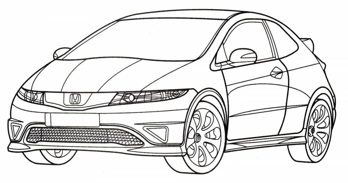 Fabulous cars coloring pages for children 6-7 years old