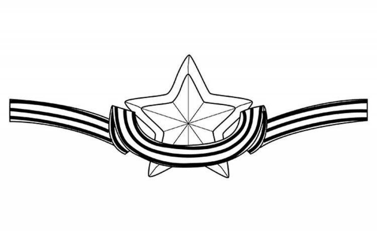 Coloring page peace St. George's Ribbon