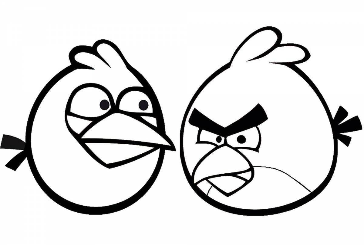 Увлекательная раскраска angry birds