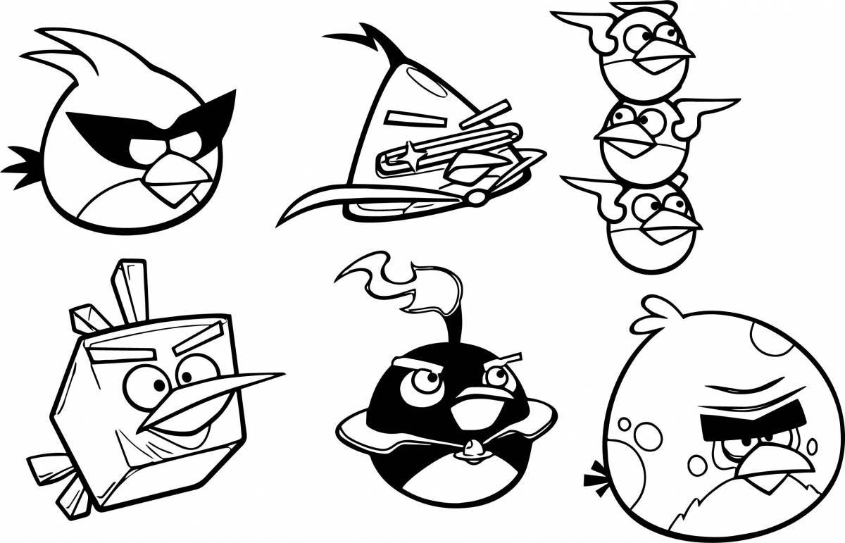 Angry birds dramatic coloring book