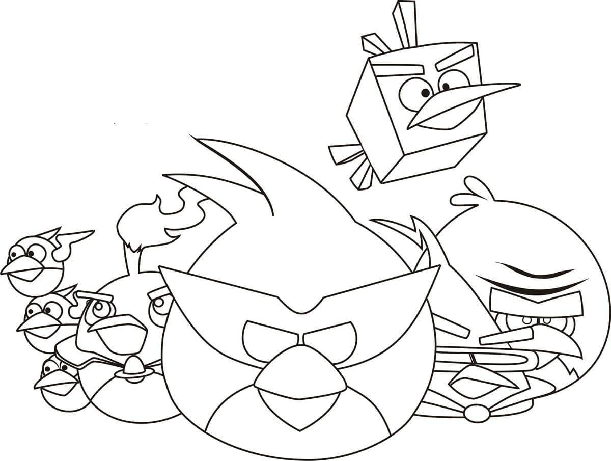Angry birds creative coloring book