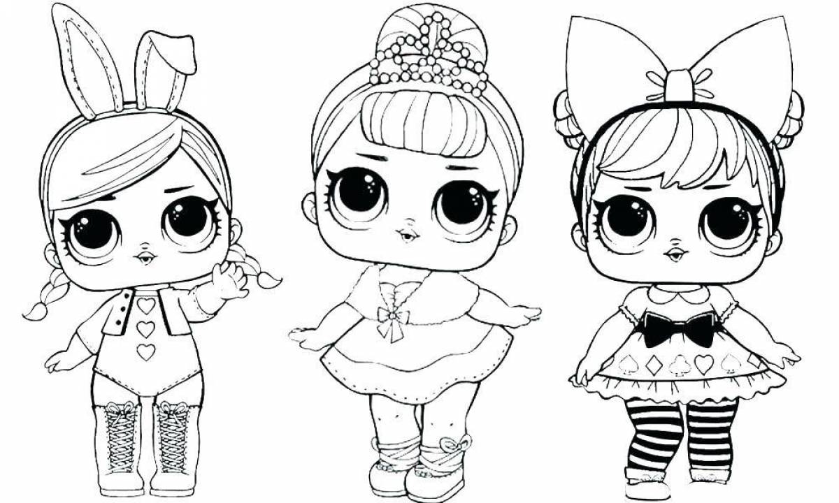 Fancy doll coloring book