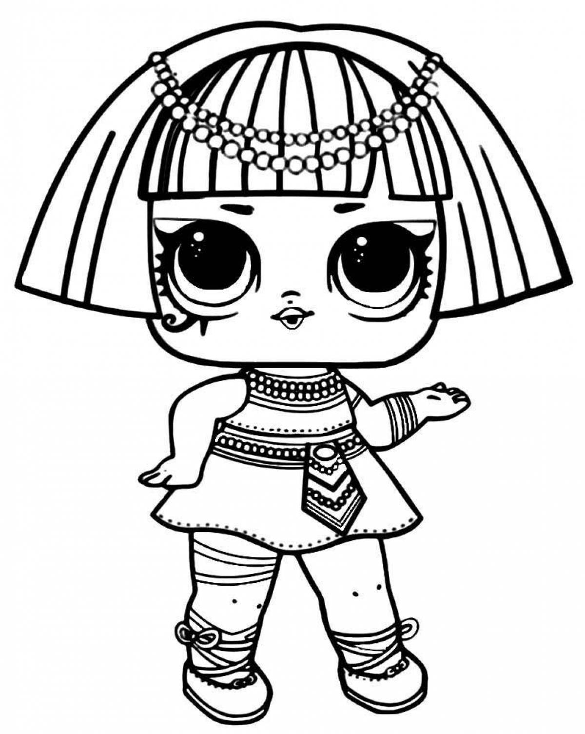 Calming doll coloring page
