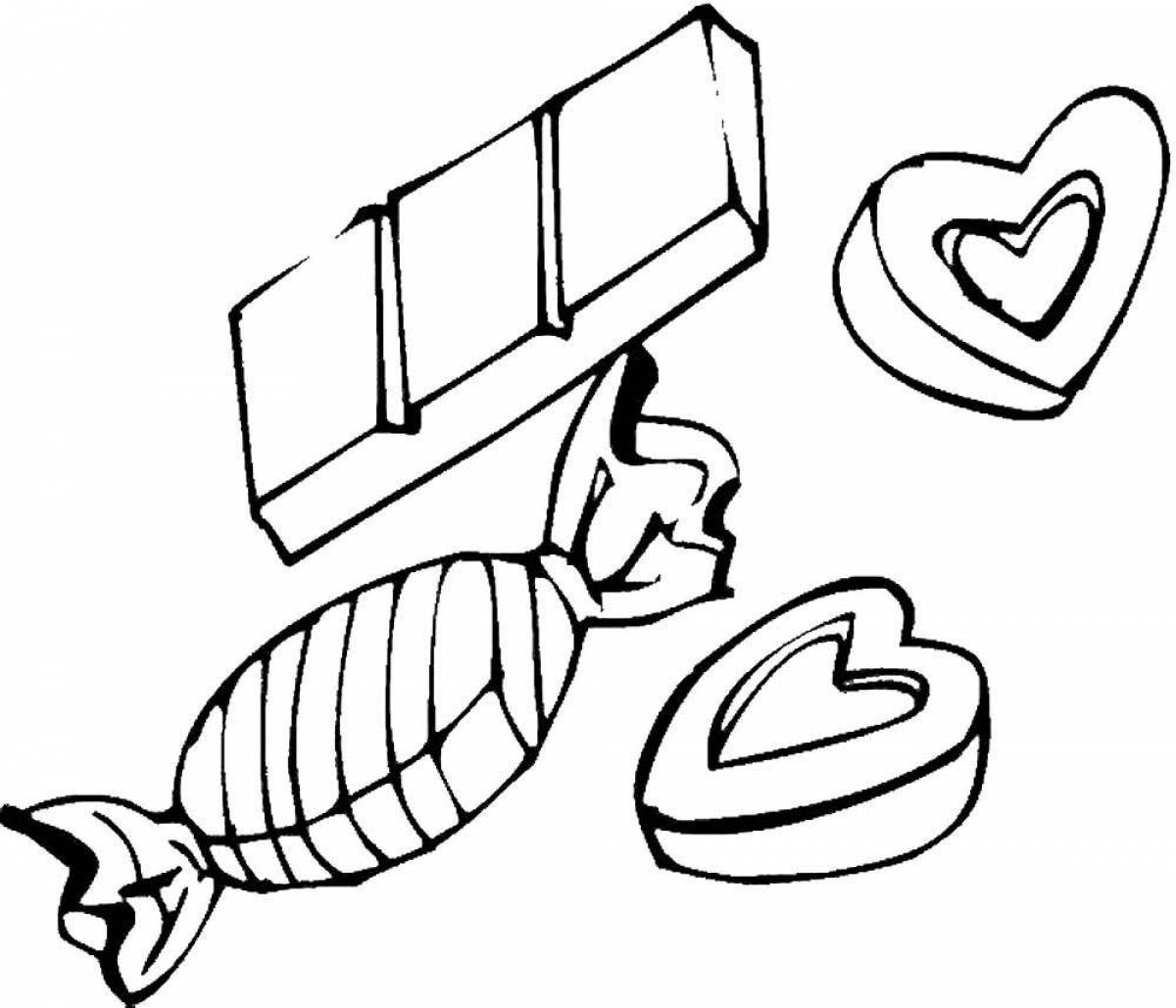 Delicious candy coloring pages