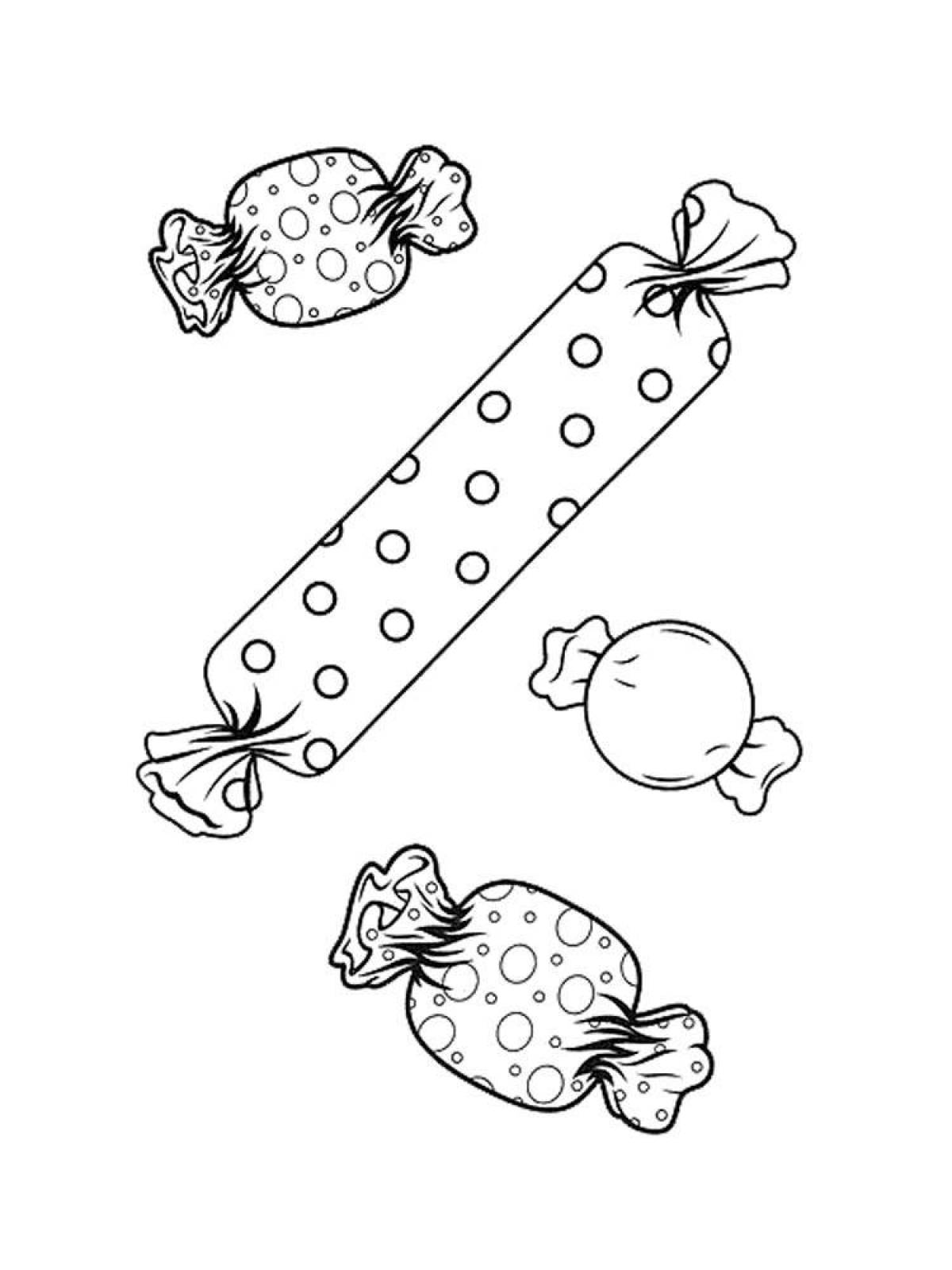 Delightful candy coloring pages