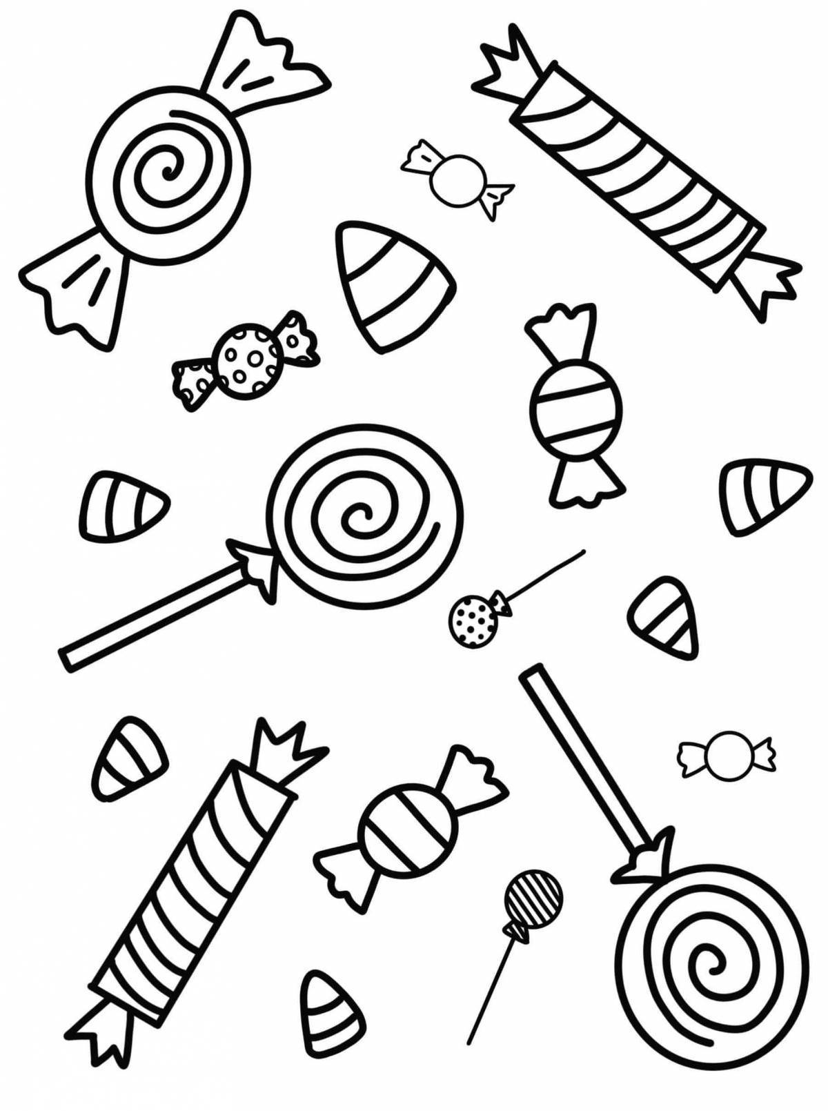 Spicy candy coloring pages