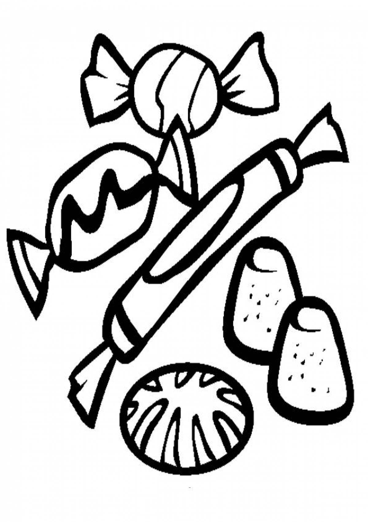 Nutritious candy coloring pages