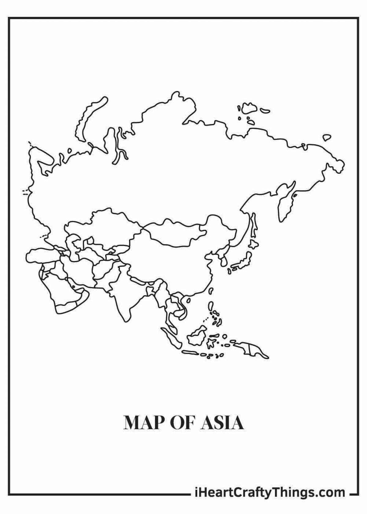 Карта евразии раскраска