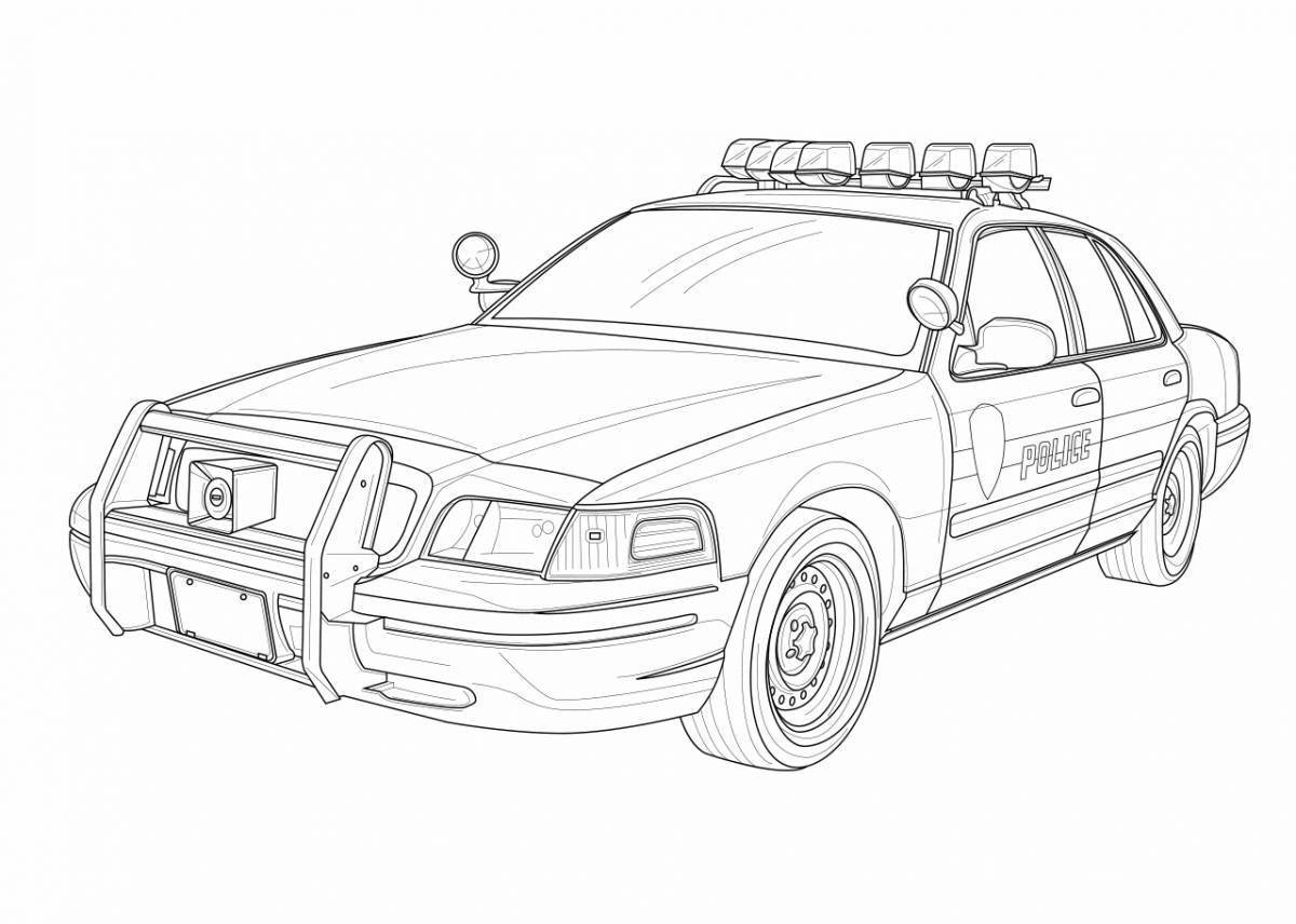 Раскраска полицейских машин США