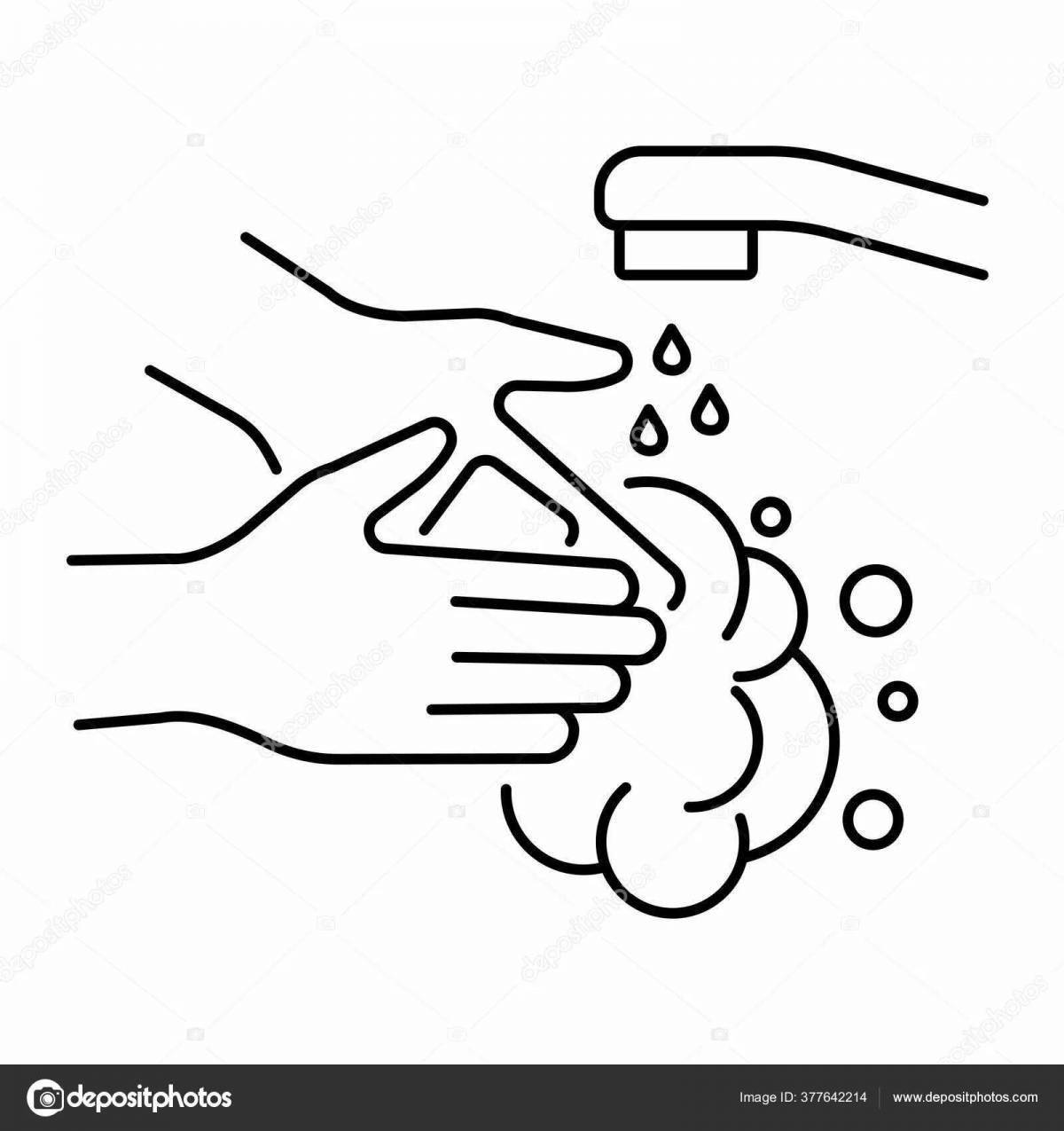 Мытье рук рисунок