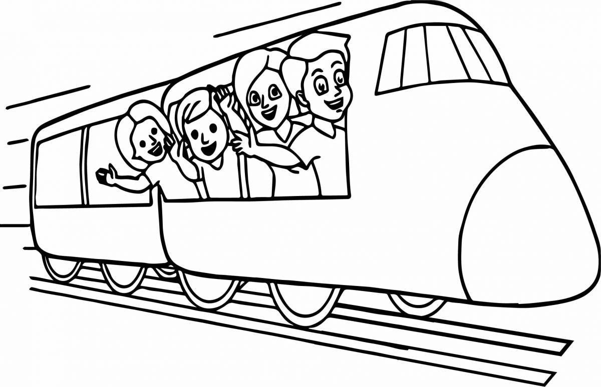 Colorful-sightseeing children's subway coloring book