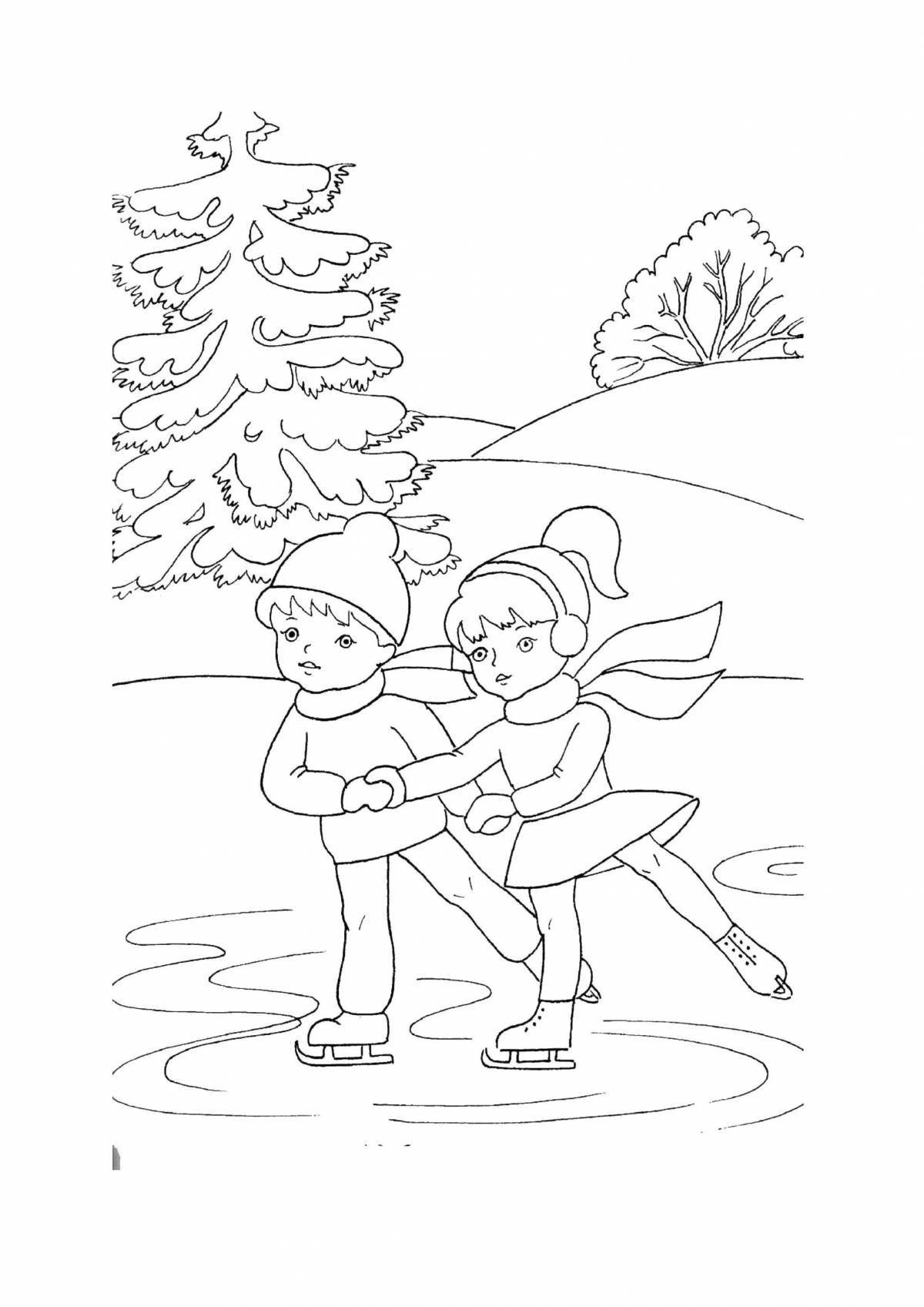 Coloring bright ice rink