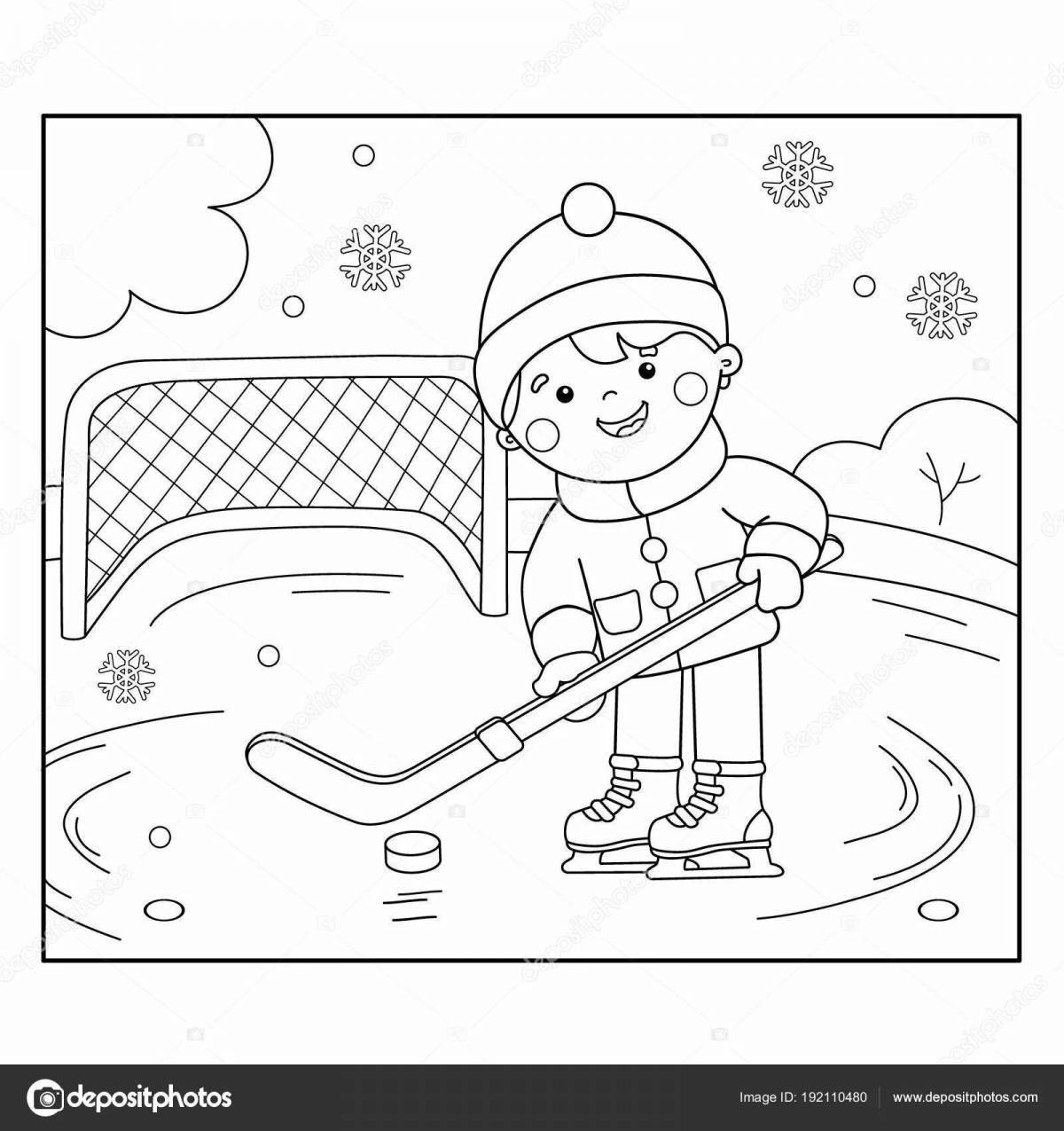 Colouring funny ice rink