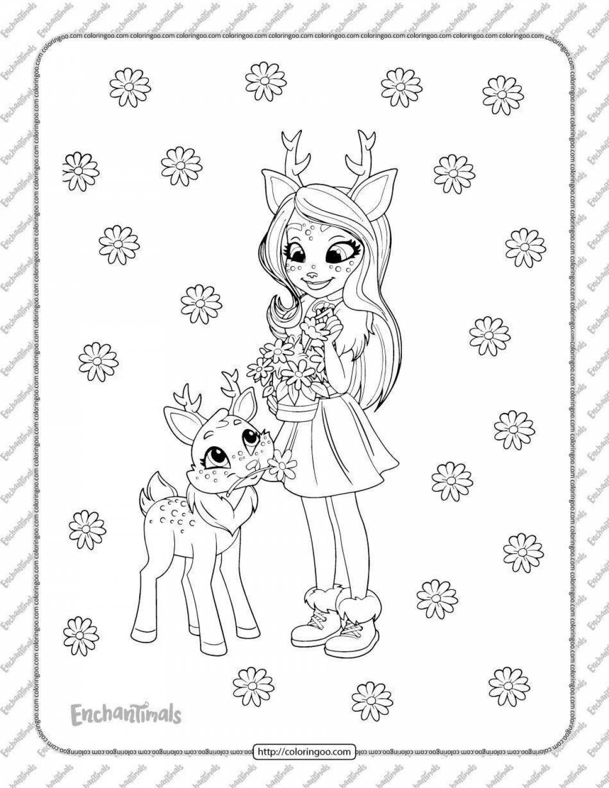 Adorable pegasus coloring page